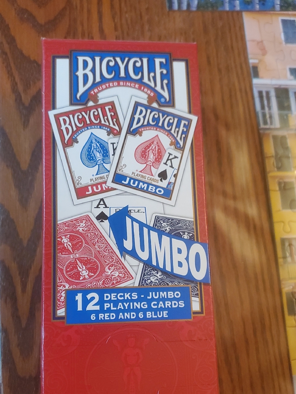 Bicycle Boxed 12 Decks Of Playing Cards -- Jumbo Face -- Large Print